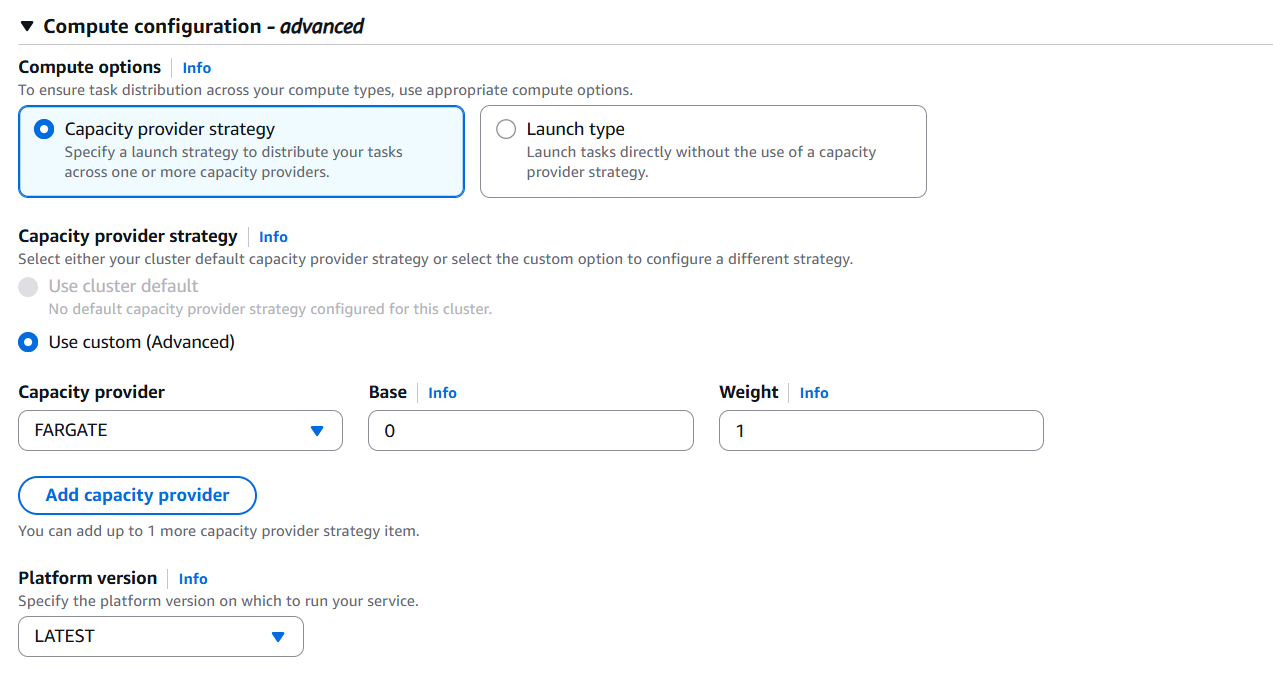 Configure ECS Service