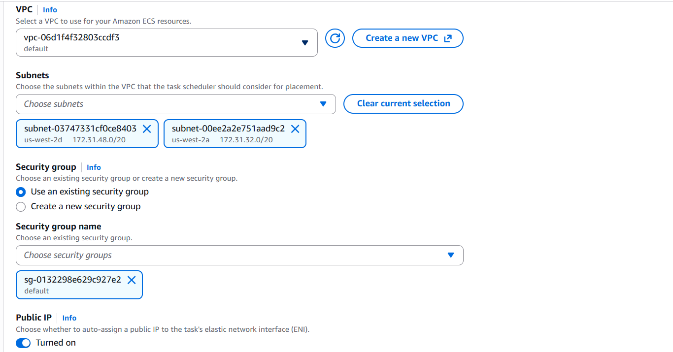 Configure Security Group Port 3500