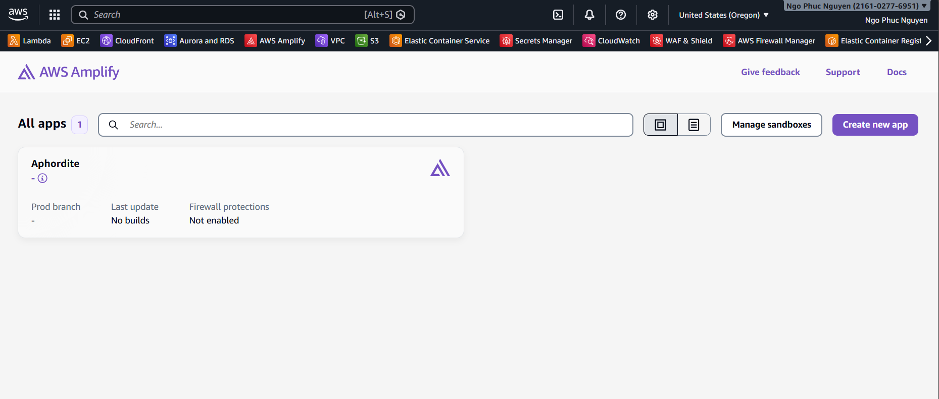 Access Amplify Hosting