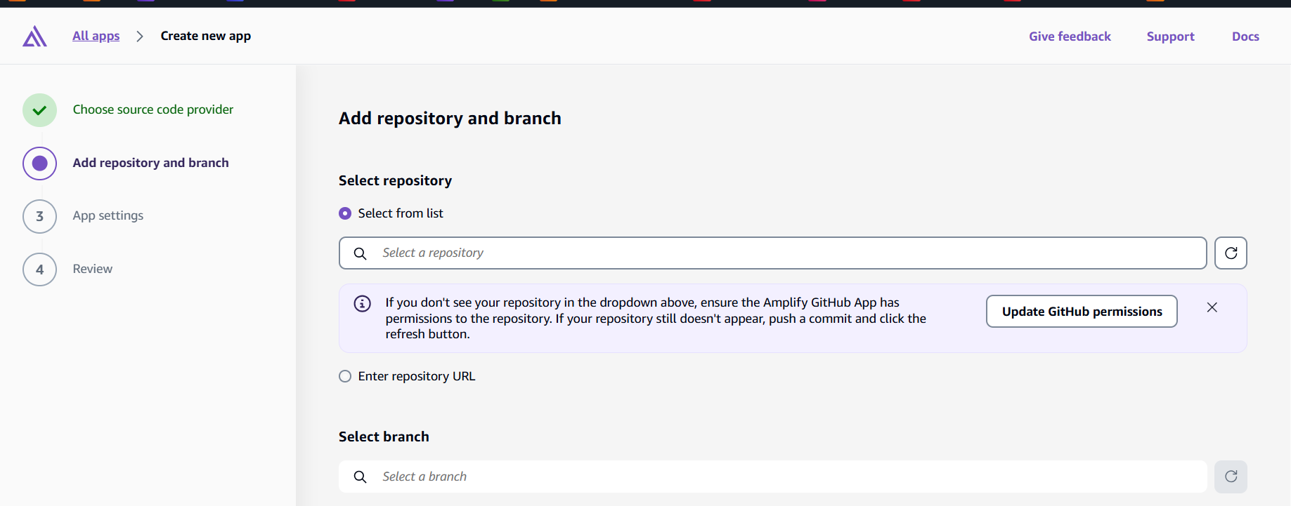 Authorize GitHub connection